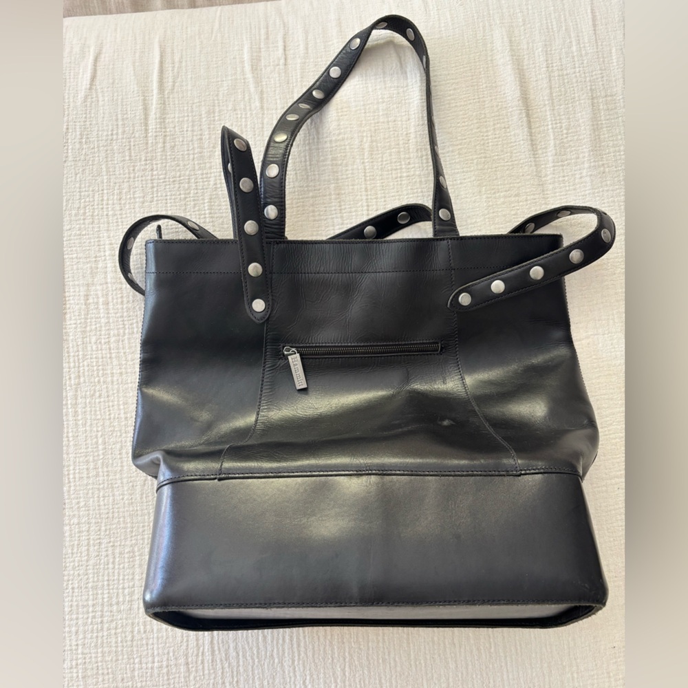Hammitt Los Angeles Black Leather City Tote: Made in LA - Picture 3 of 5